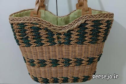 کیف حصیری کاملا نو داخل پارچه